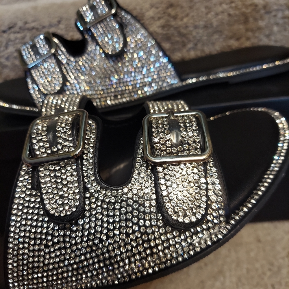 Women's Rhinestone sandals - Picture 4 of 5